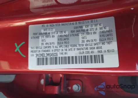 2021 Mazda Cx-30 Premium from USA, damaged, VIN 3MVDMBDL3MM245009